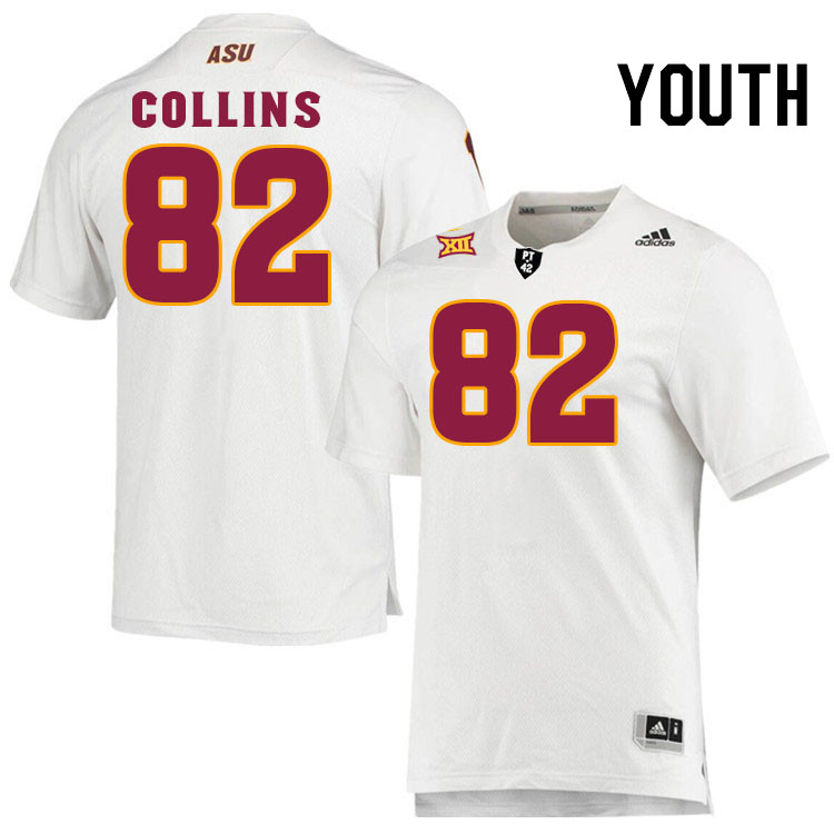 Youth #82 Armon Collins Arizona State Sun Devils College Football Jerseys Stitched-White